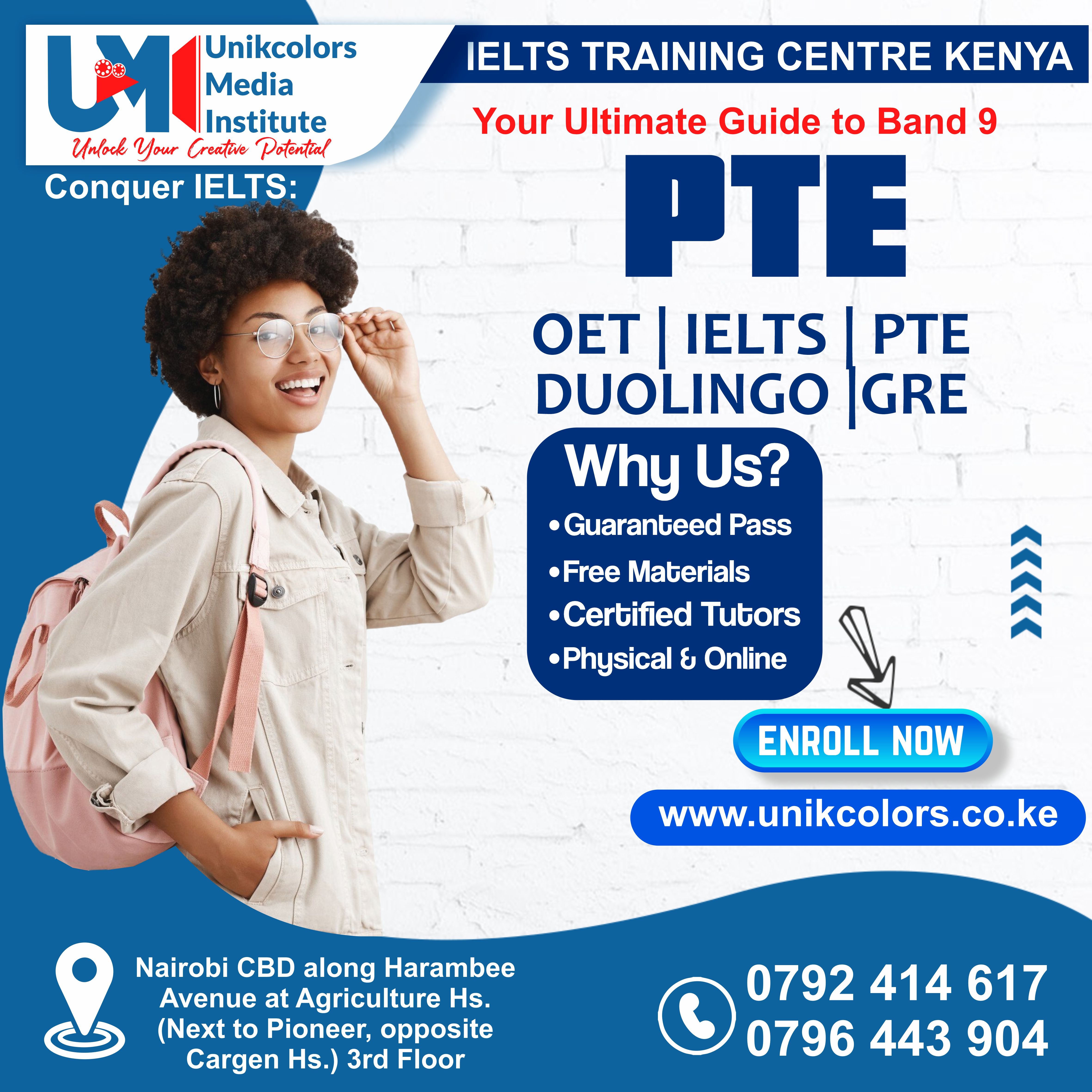 IELTS TRAINING CENTRE KENYA - IELTS PREPARATION | OET | TOEFL | PTE | GRE | DUOLINGO